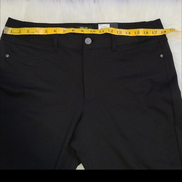 Vera Wang classic Black Mid-Rise slimming stretch fit skinny dress pants 0X - Picture 6 of 16